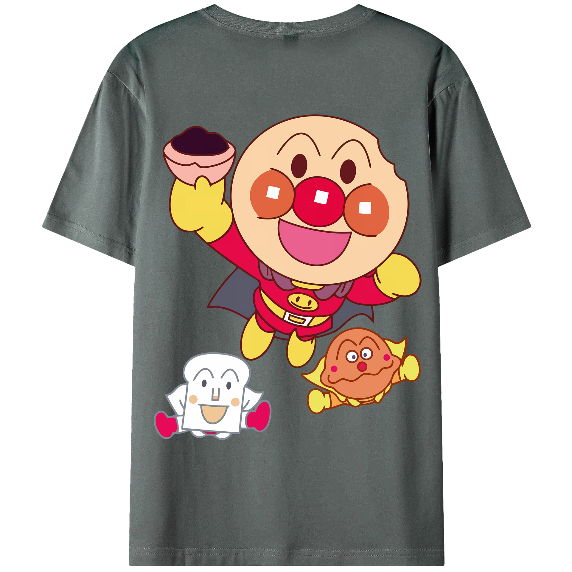 （画像用） アンパンマン Anpanman 綿100％ メンズ半袖Tシャツ（バックプリント） 通気性